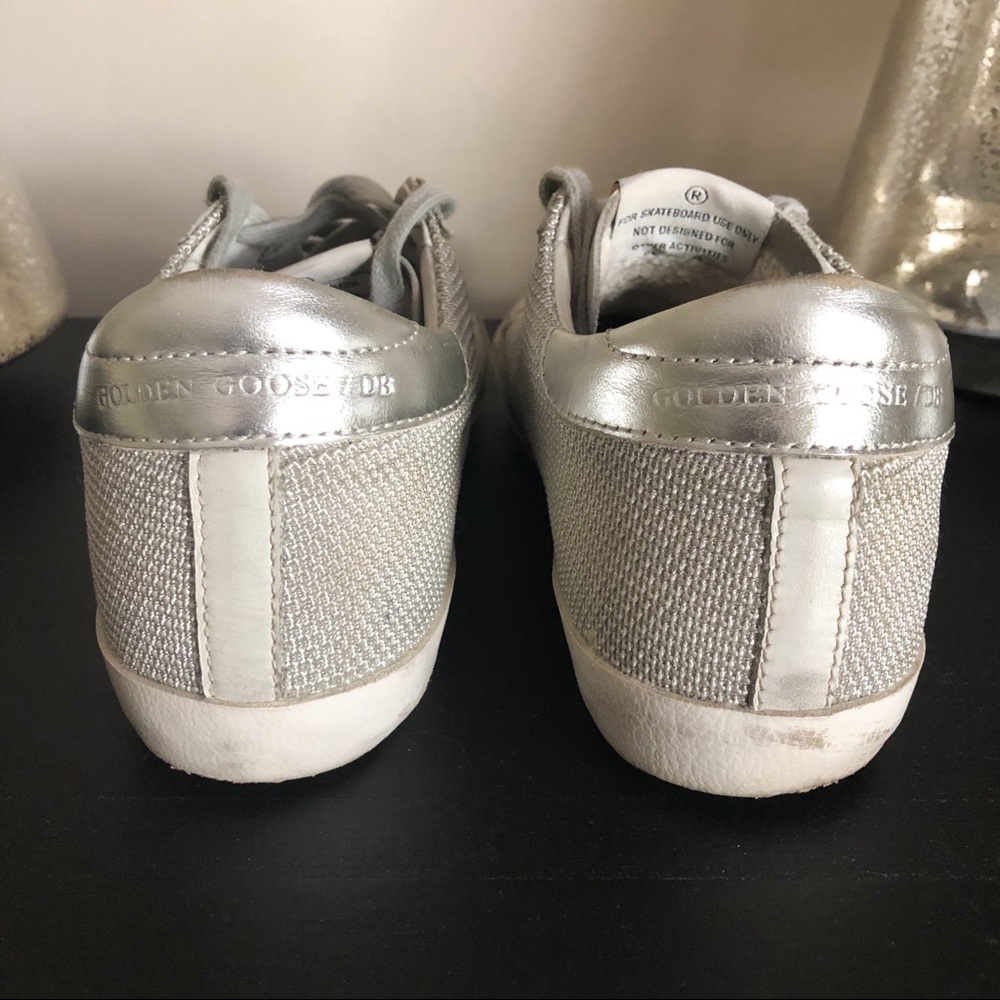 GGDB Silver Lurex Mesh Superstars (Size 38) - Picture 8 of 9